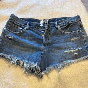 We The Free Distressed Blue Jean Shorts